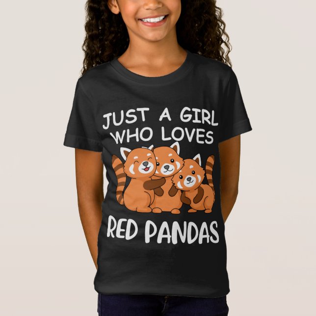Kawaii gibt Frauen nur ein Mädchen, das Red Pandas T-Shirt (Vorderseite)