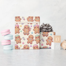 Kawaii Gingerbread Crew2 Geschenkpapier