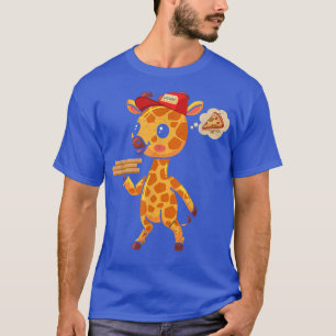 Kawaii Giraffe Süße Tier Pizza Lieferung Funny Pi T-Shirt