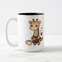 Kawaii-Giraffe-Zweifarben-Kaffeetasse