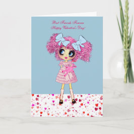 Kawaii Girl Geburtstagskarten mit PinkyP Feiertagskarte