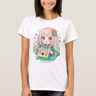 Kawaii Girl spielt Kalimba T-Shirt