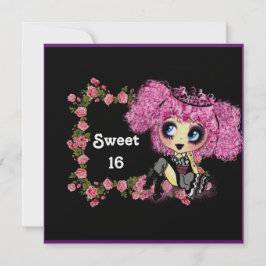 Kawaii Girl Sweet 16 PinkyP Einladung