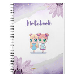 Kawaii Girls: SpiralNotebook für Kinder Notizblock