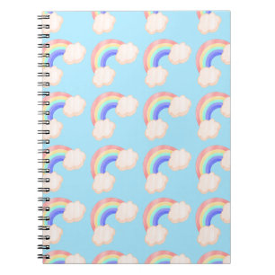 Kawaii Glossy farbige Regenbogen Blaues Muster Nie Notizblock