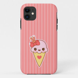 Kawaii glückliche ErdbeerEistüte iPhone 11 Hülle