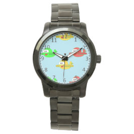Kawaii-glückliche Flugzeuge Armbanduhr