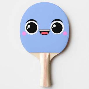 Kawaii glücklicher Anime gegenübergestellt Tischtennis Schläger