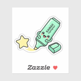 Kawaii Glücklicher Textmarker Stern Studienaufkleb Aufkleber