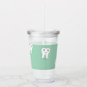 Kawaii-glücklicher Zahn Acryltrinkbecher