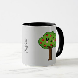 Kawaii Glücklicher Zwinkerndes Apfelbaum Name hi Tasse