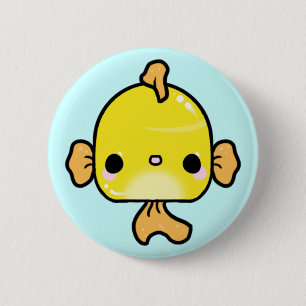 Kawaii Goldfisch (Sie ändern den Hintergrund!) Button