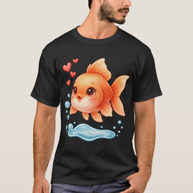 Kawaii Goldfisch T-Shirt (Vorderseite)