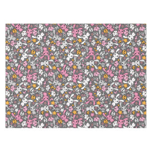 kawaii Graumuster Tischdecke