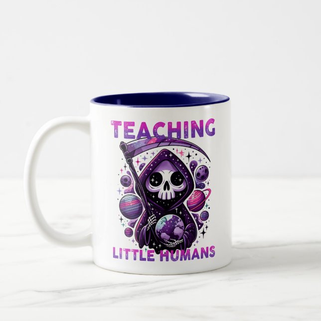 Kawaii Grim Sensenmann Teacher Coffee Tasse (Links)