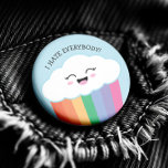 Kawaii Grmpy Cloud and Rainbows Button<br><div class="desc">Grumpy Kawaii Cloud and Rainbows button - Dieses Knopfdesign ist speziell für die nicht so glänzenden Happy-people entwickelt worden. Sagen Sie einfach nein zu toxischer Positivität mit einem Lächeln auf Ihrem Gesicht mit diesem unglaublich witzig Cloud-Button im kawaii-Stil.</div>