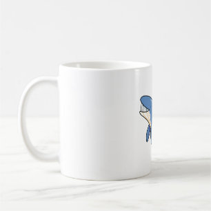 Kawaii Großer Blauer Wal Kaffeetasse