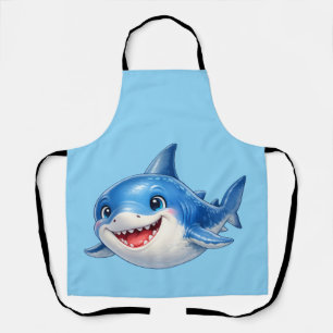 Kawaii-Hai Swimming Freut sich in einem wunderlich Schürze