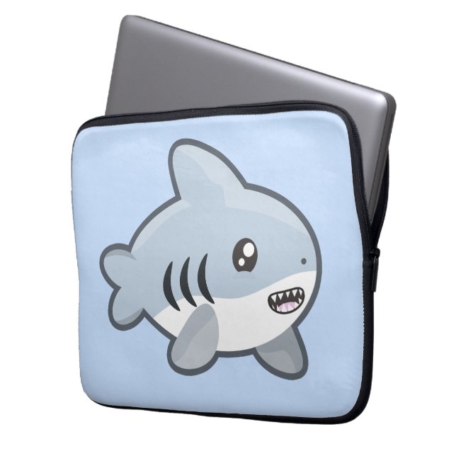 Kawaii Haifisch Laptopschutzhülle (Vorderseite Links)