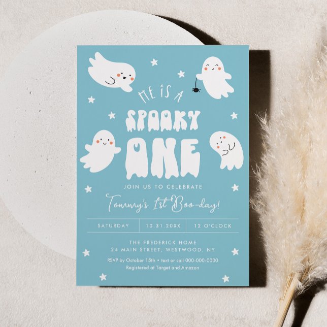 Kawaii Halloween 1. Boo-Day Birthday Boy Girl Einladung (Von Creator hochgeladen)