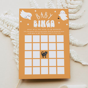 Kawaii Halloween Baby Shower Bingo Game Card Einladung