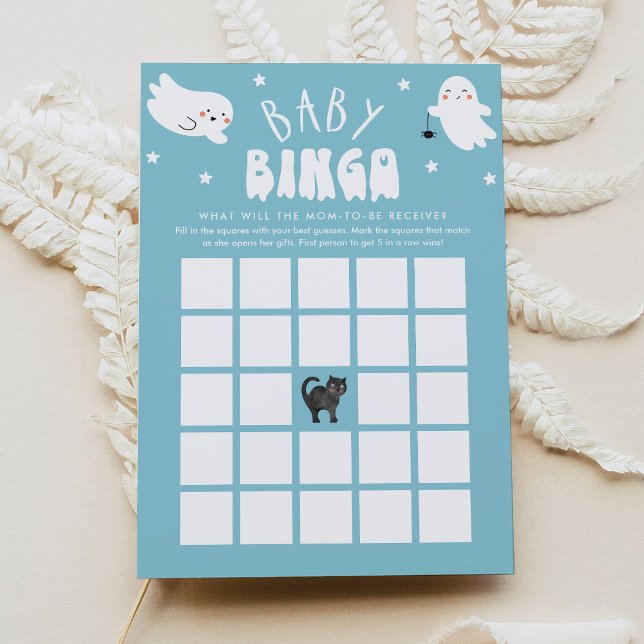 Kawaii Halloween Baby Shower Bingo Game Card Einladung (Von Creator hochgeladen)