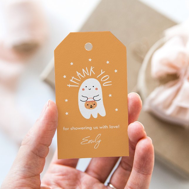 Kawaii Halloween Baby Shower Favor Tag Geschenkanhänger (Von Creator hochgeladen)