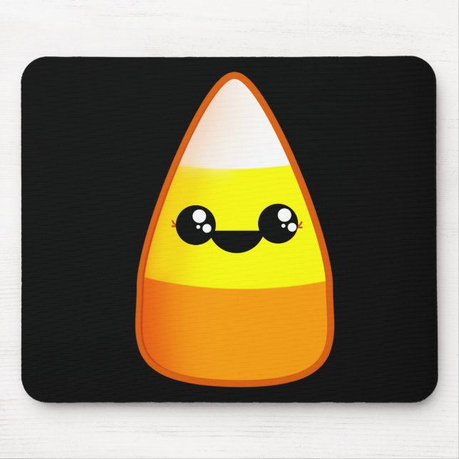 Kawaii Halloween Candy Corn Mousepad (Vorne)