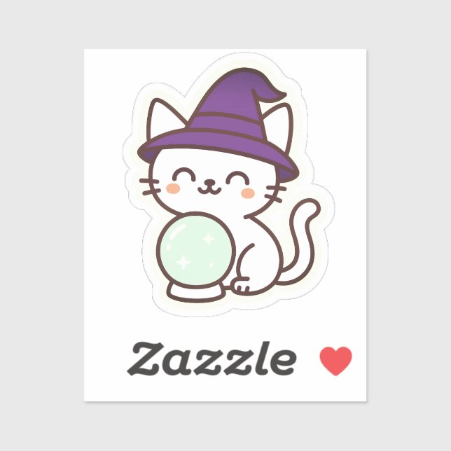 Kawaii Halloween Cat - Magische und Adorable Spook Aufkleber (Blatt)