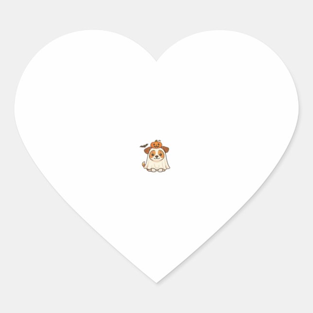 Kawaii Halloween Dog � Pumpkin Ghost Puppy Sticker (Vorderseite)