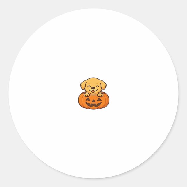 Kawaii Halloween Dog � Pumpkin Puppy Sticker Boxy  (Vorderseite)