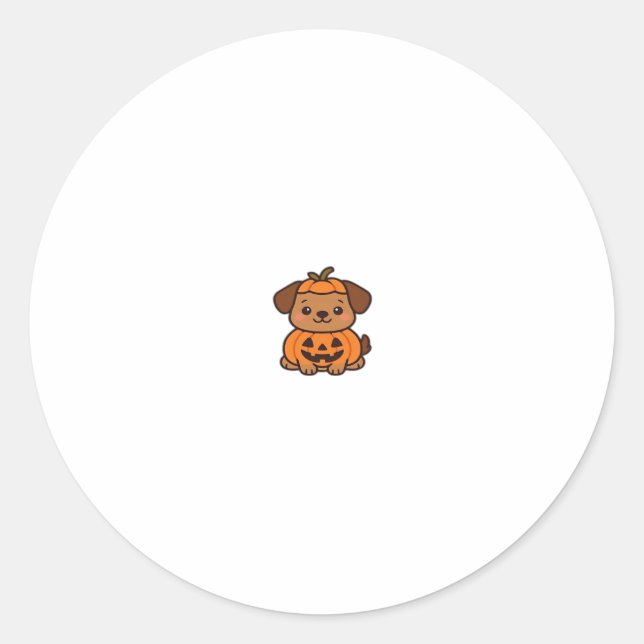 Kawaii Halloween Dog � Pumpkin Puppy Sticker Class (Vorderseite)