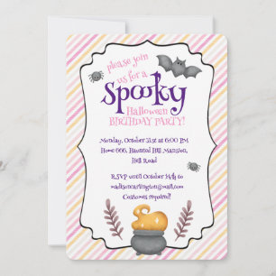Kawaii Halloween Geburtstagsparty Einladung