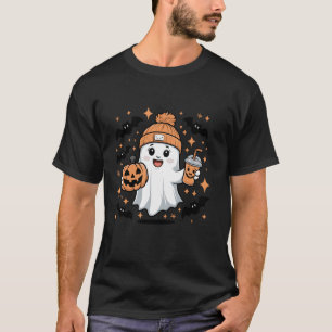 Kawaii Halloween Ghost Pumpkin Adorable Boo Blase T-Shirt