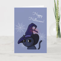 Kawaii Halloween Hexenkkatze Zeichnend