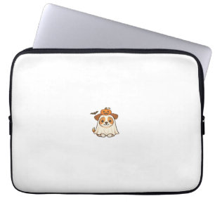 Kawaii Halloween Hund � Kürbis Geist Welpe Sticker Laptopschutzhülle