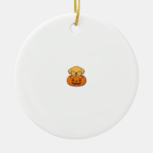 Kawaii Halloween Hund � Kürbis Welpen Sticker Boxy Keramik Ornament