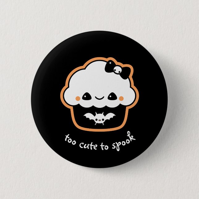 Kawaii Halloween kleiner Kuchen Button (Vorderseite)