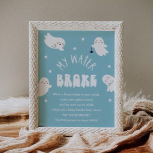 Kawaii Halloween My Water Broke Baby Showspiel Poster