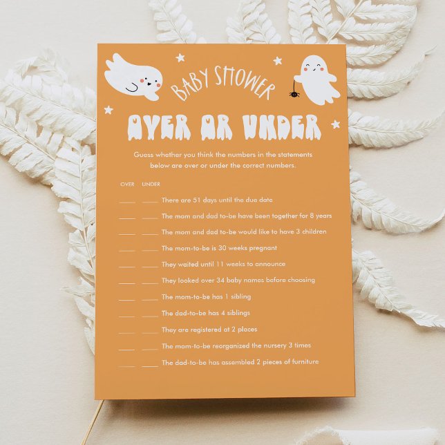 Kawaii Halloween Oben oder unter dem Baby Showspie Einladung (Von Creator hochgeladen)