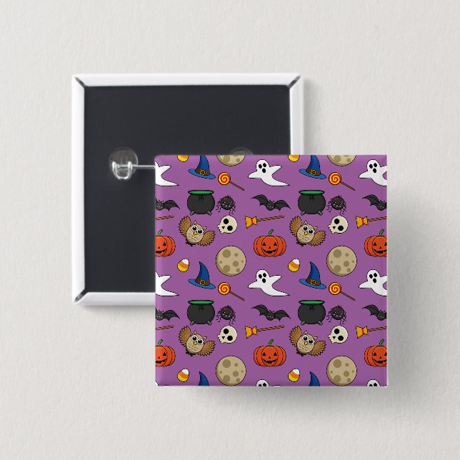 Kawaii Halloween Pack Button (Vorne & Hinten)