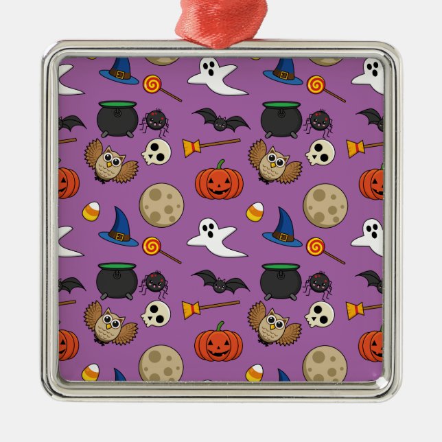 Kawaii Halloween Pack Ornament Aus Metall (Vorne)