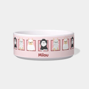 Kawaii Halloween Pet Bowl - Niedlich Pink Ghosts & Napf