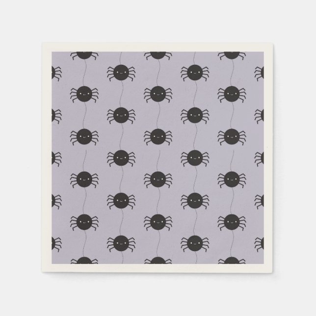 Kawaii Halloween Spiders Serviette (Vorderseite)