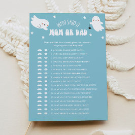 Kawaii Halloween Wer sagte es Mama oder Vater Baby Einladung