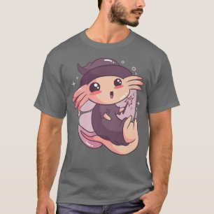 Kawaii Halloween Witch Aolotl Wizard 5812 T-Shirt
