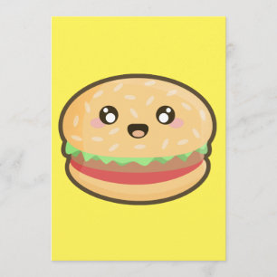Kawaii Hamburger Einladung