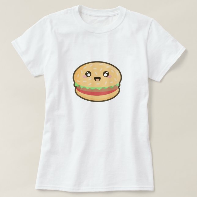 Kawaii Hamburger T-Shirt (Design vorne)
