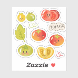 Kawaii handgezeichnet TomatenIllustration Aufkleber