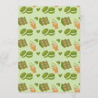 Kawaii handgezeichnetes Matcha-Süßigkeiten nahtlos